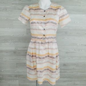 Andrea Diodati Pastel Satin Stripe Dress